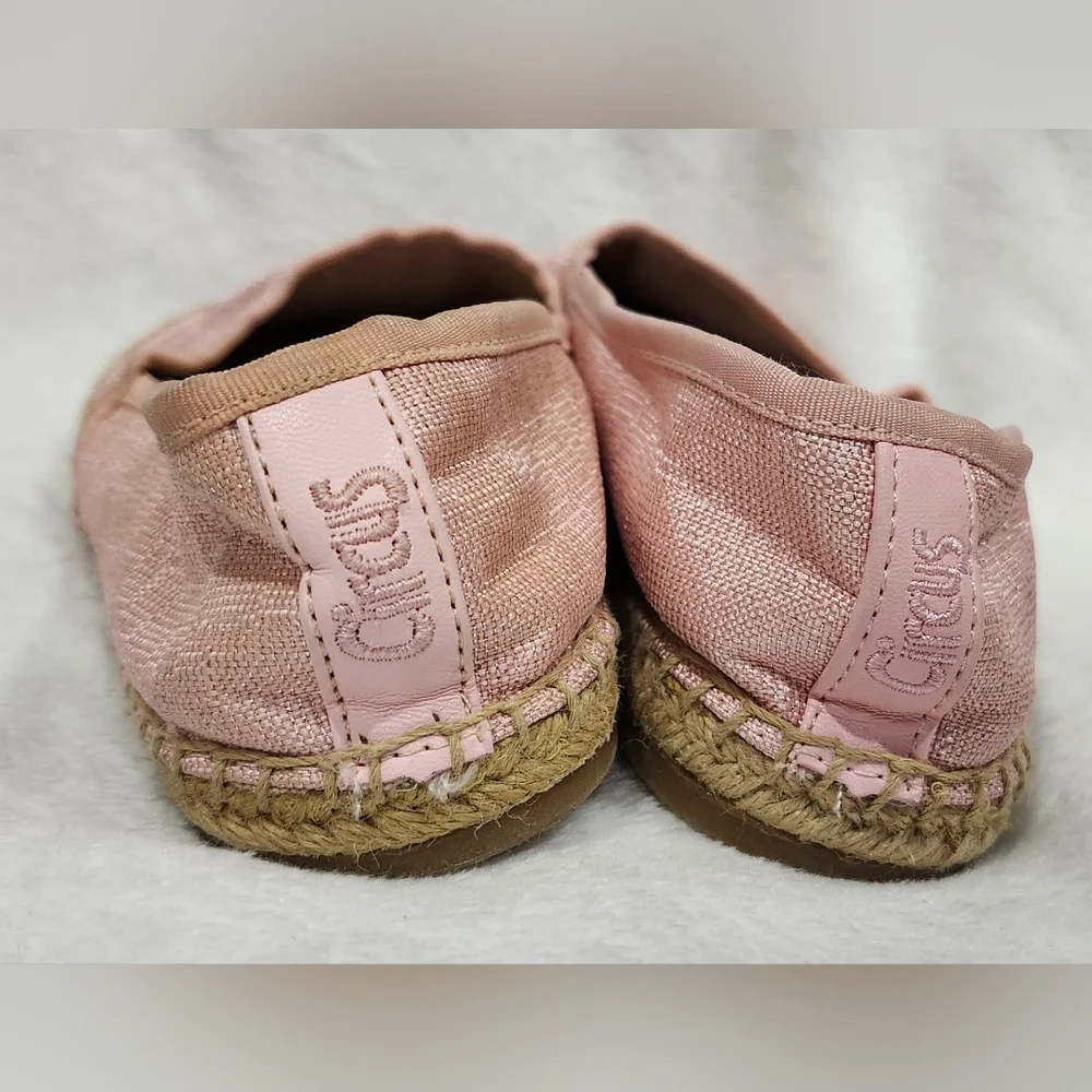 Sam Edelman Circus Leni Queen Bee Pink Espadrille Flats Women's Size 5.5